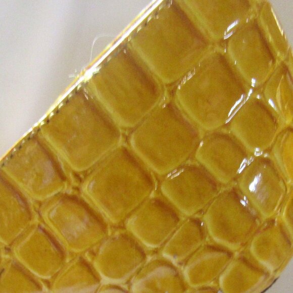 Nine West Yellow Mock Croc Stiletto Peep Toe Shoes, Size 8.5 M     D1111 - Picture 5 of 10